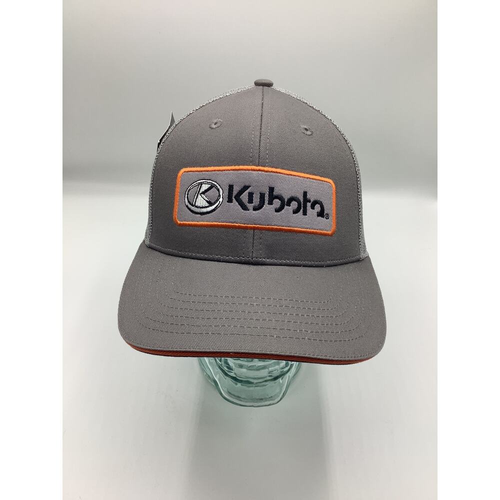 Kubota Hat Gray Orange Mesh Strapback NWT Edgeller Harper Farm Equipment Cap
